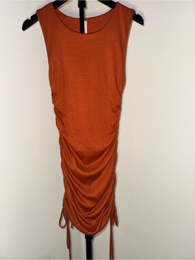 Chocolate Rust Knit Sleeveless Dress
